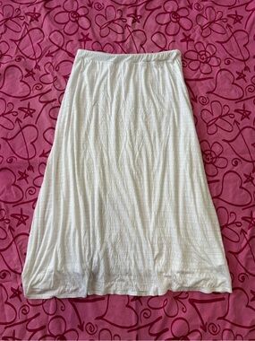 C White A-Line Maxi Skirt